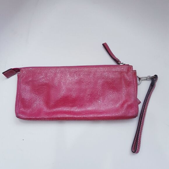 Nordstrom Pink Leather Candystripe Wristlet/Clutch - Picture 4 of 11